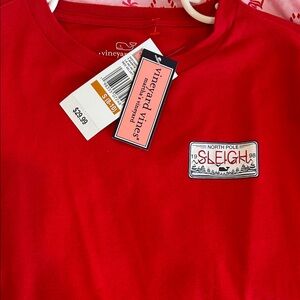 NWT Vineyard Vines Kids Christmas long sleeve T-Shirt size 8/10